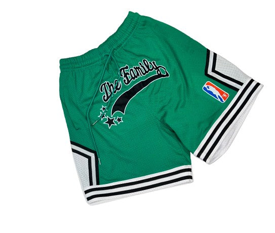 The Family sports font Basketball Shorts click for more color options
