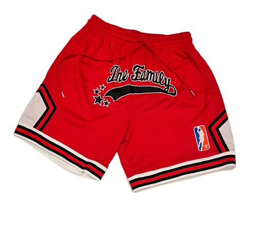 The Family sports font Basketball Shorts click for more color options