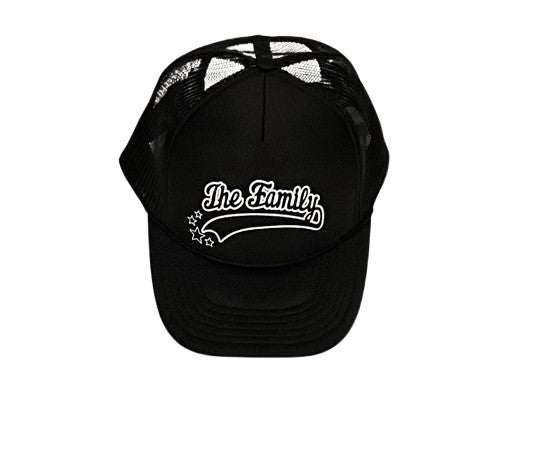 The Family Sports font trucker hat click for more color options
