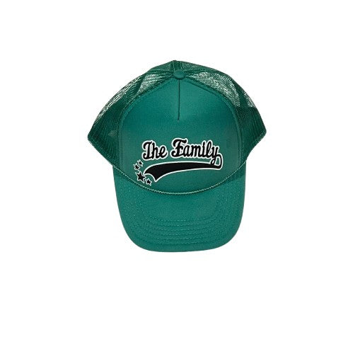 The Family Sports font trucker hat click for more color options