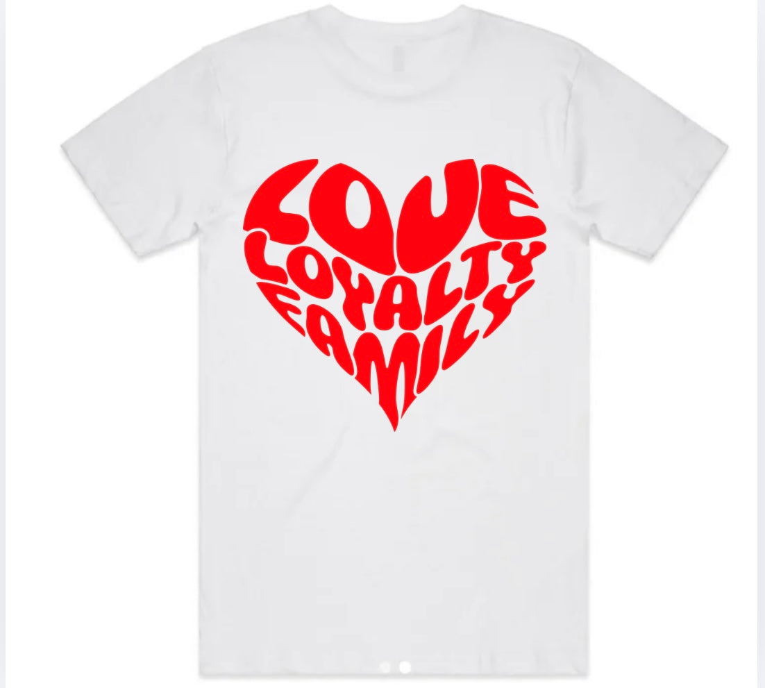 Love Loyalty Family T-Shirt - Red