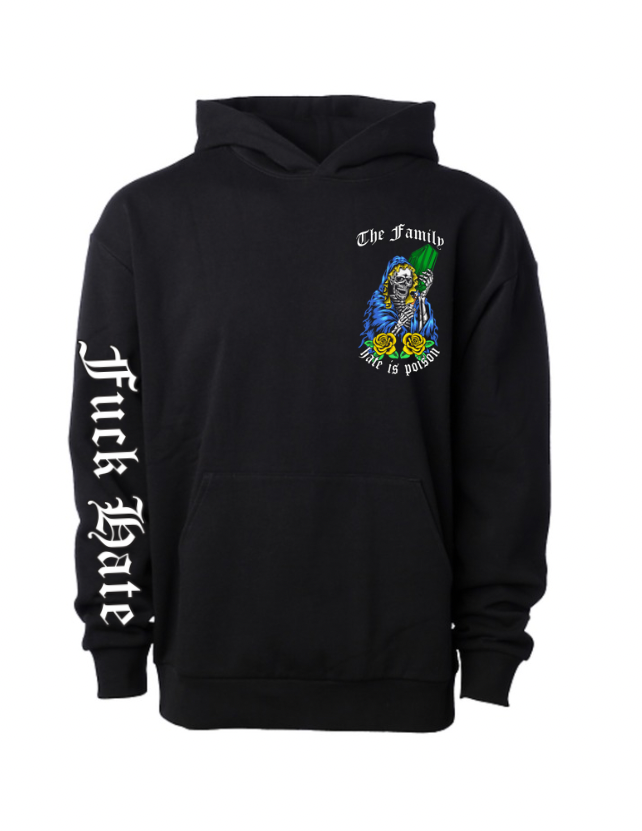 Hate Is Poison Black Hoodie
