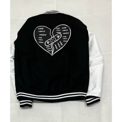 Adult unisex The Family wool with leather sleeves varsity jacket